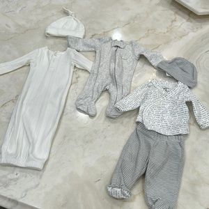 Set of 3 preemie outfits